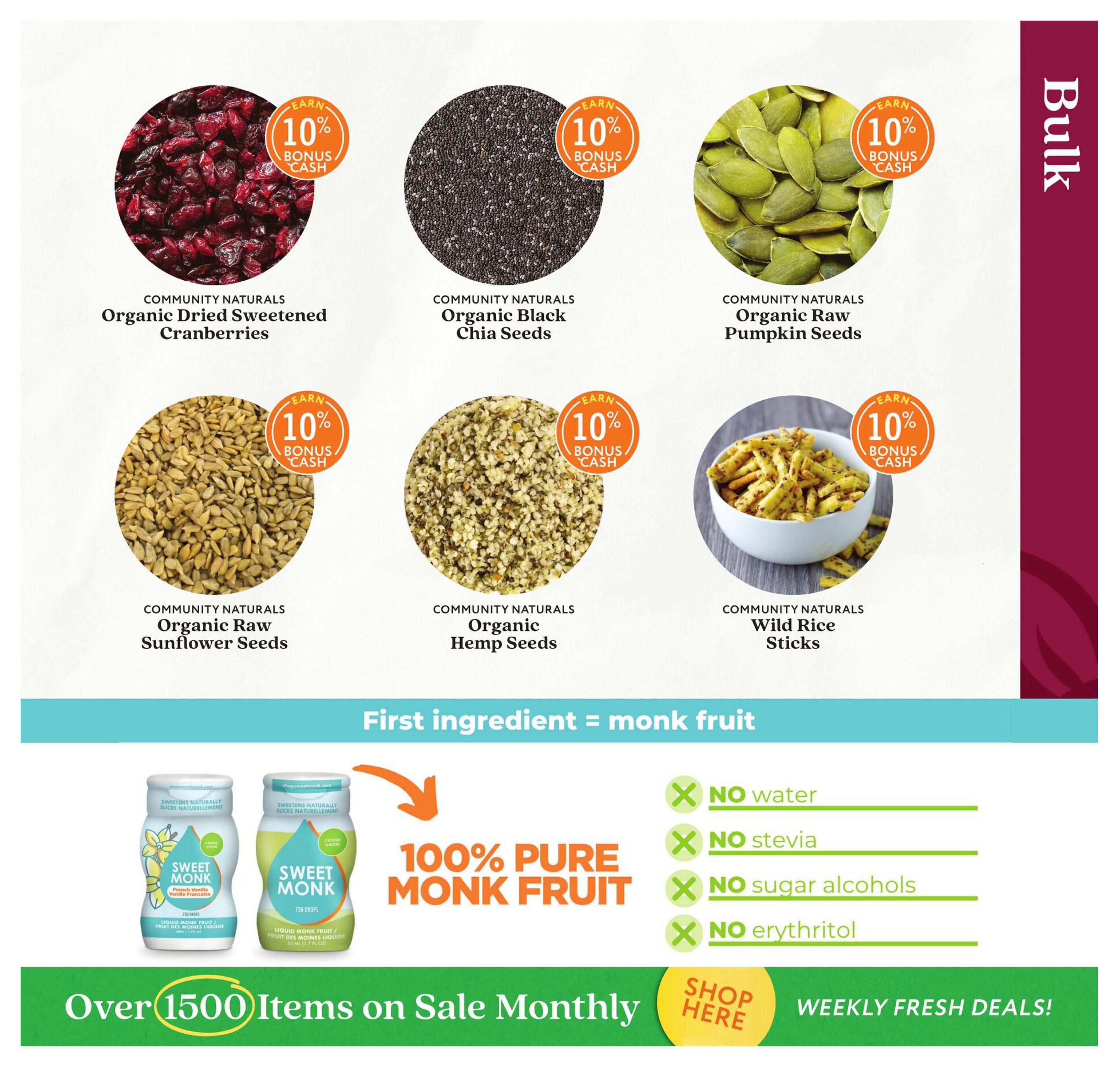 Community Natural Foods Flyer September 3 to 30