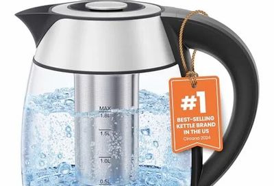 Amazon.ca: Chefman 1.8L Electric Glass Kettle w/ Tea Infuser (1500W) - $19.99 (50% Off)
