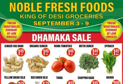 Noble Fresh Foods Flyer September 3 to 9