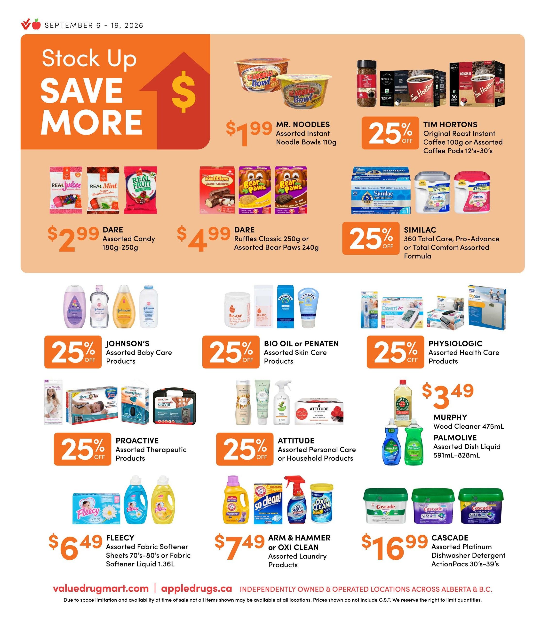 Value Drug Mart Flyer September 6 to 19