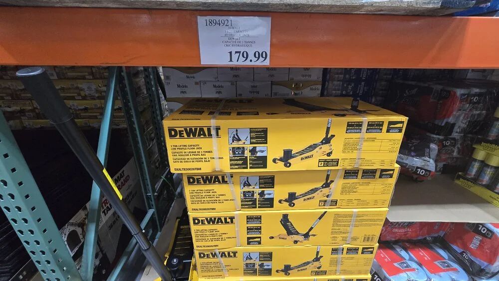 Costco: DEWALT 3-ton low-profile hydraulic floor jack. $179.99