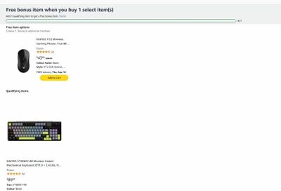 Amazon.ca: RAPOO V700DIY-98 Keyboard + VT2 Gaming Mouse for $89.99
