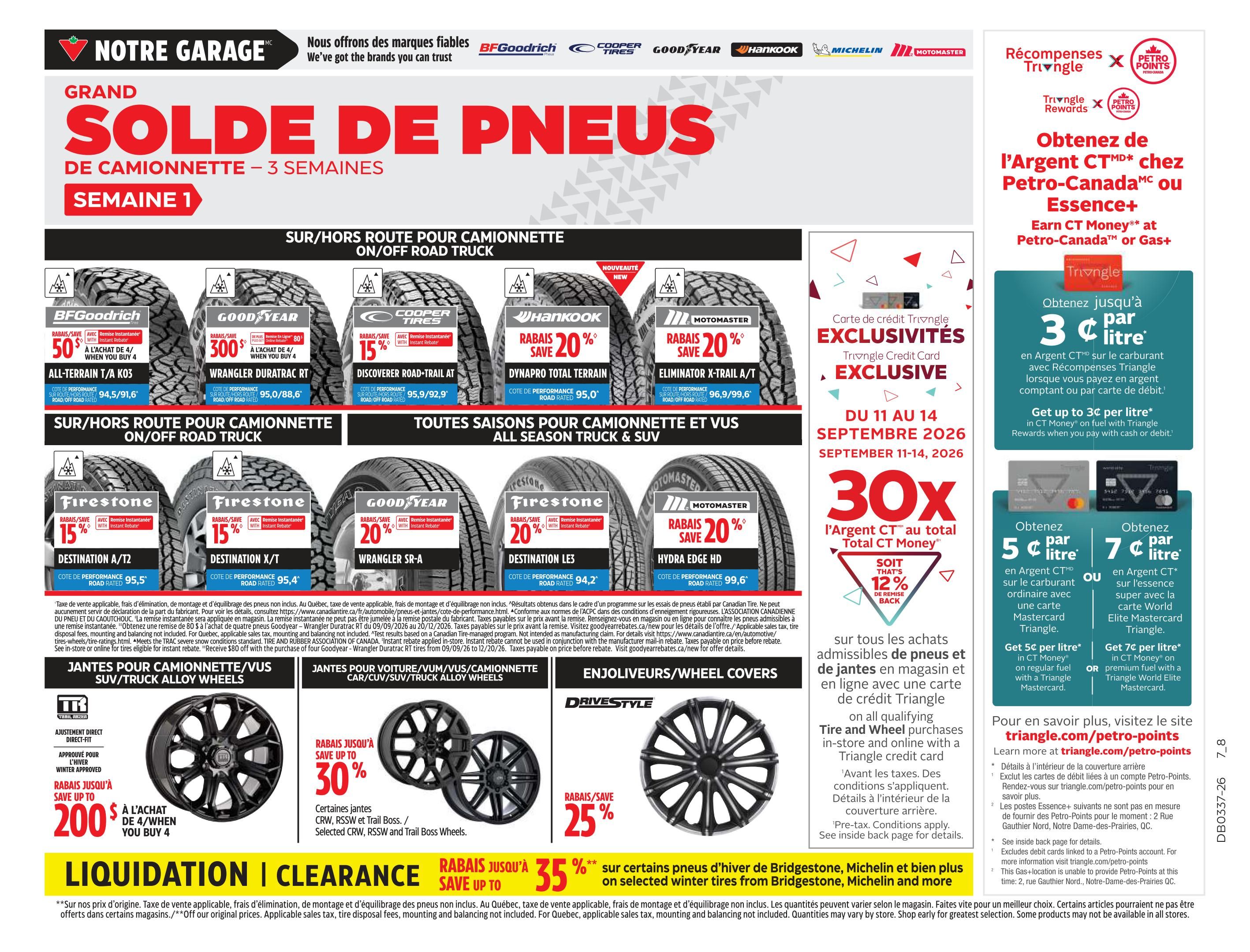 Canadian Tire (QC) Flyer September 10 to 16