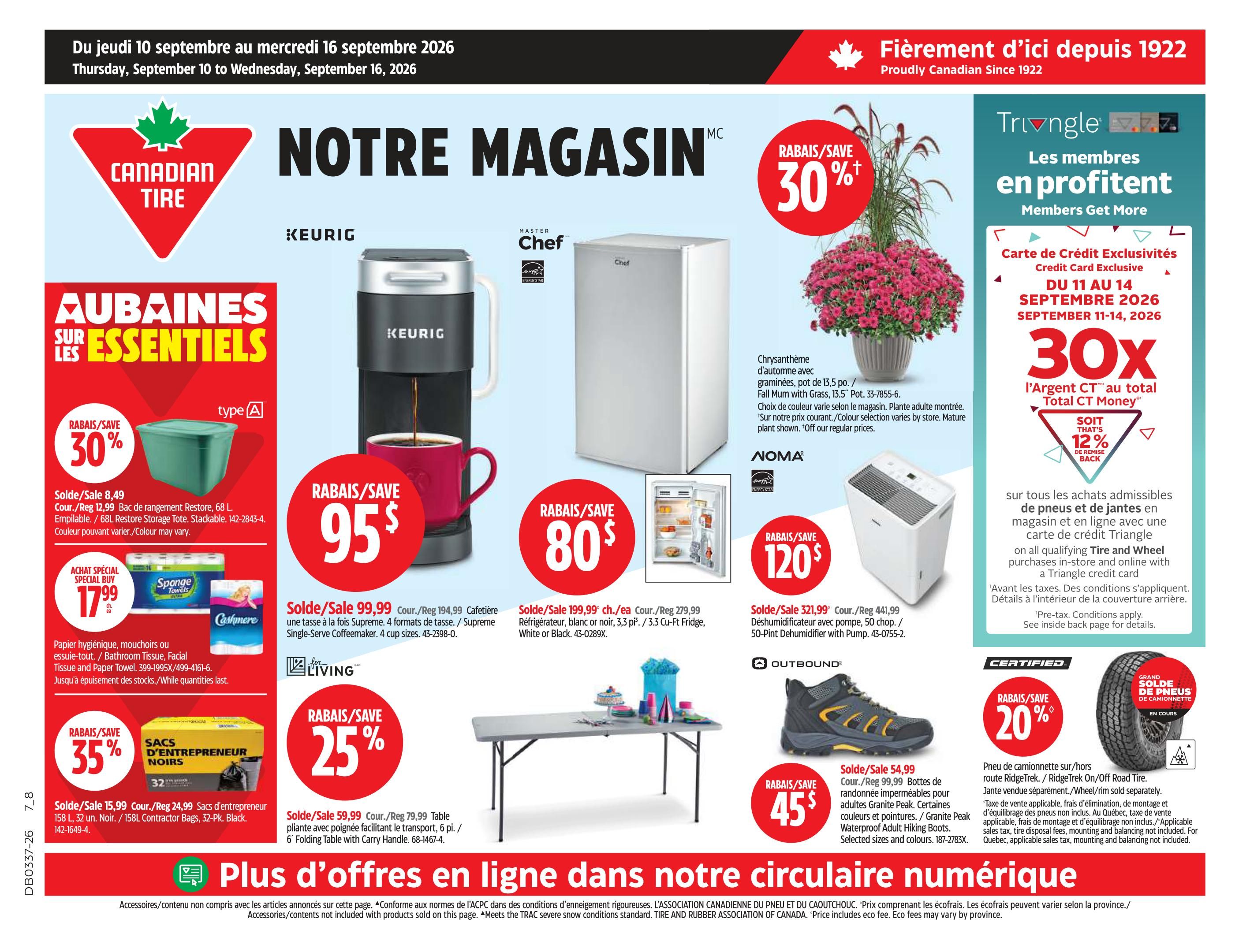 Canadian Tire (QC) Flyer September 10 to 16