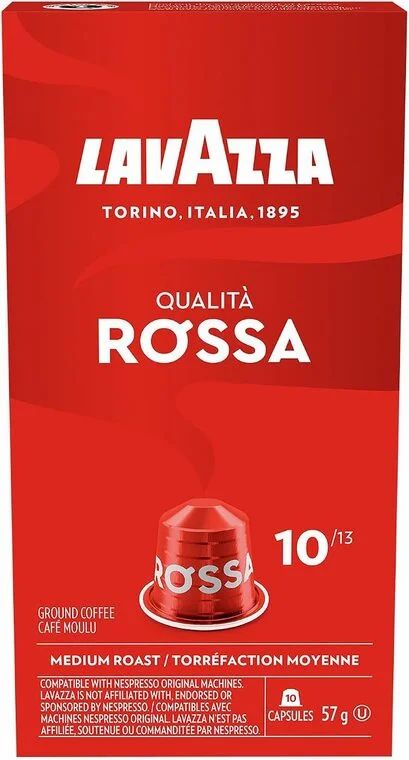 Amazon.ca: Lavazza Qualita Rossa Medium Roast Coffee Capsules Nespresso Original Machines,
