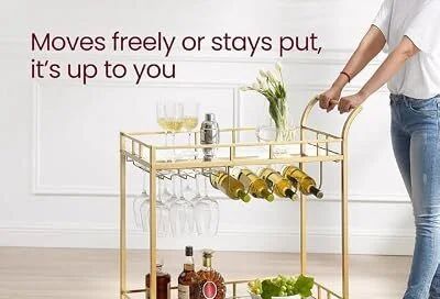 Amazon.ca: Home Bar Serving Cart for Dining Room – $90