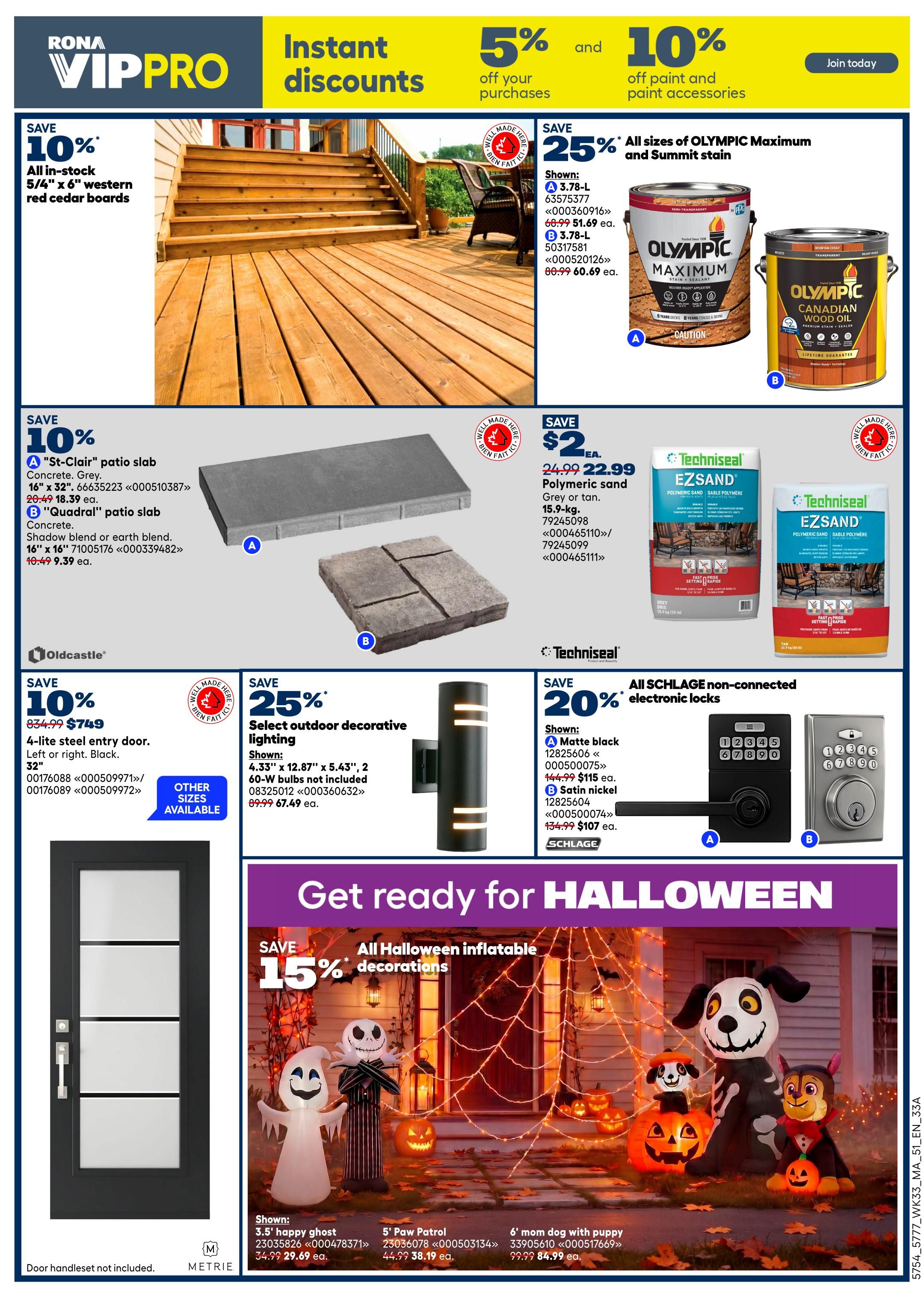 Rona & Rona+ (Atlantic) Flyer September 10 to 16