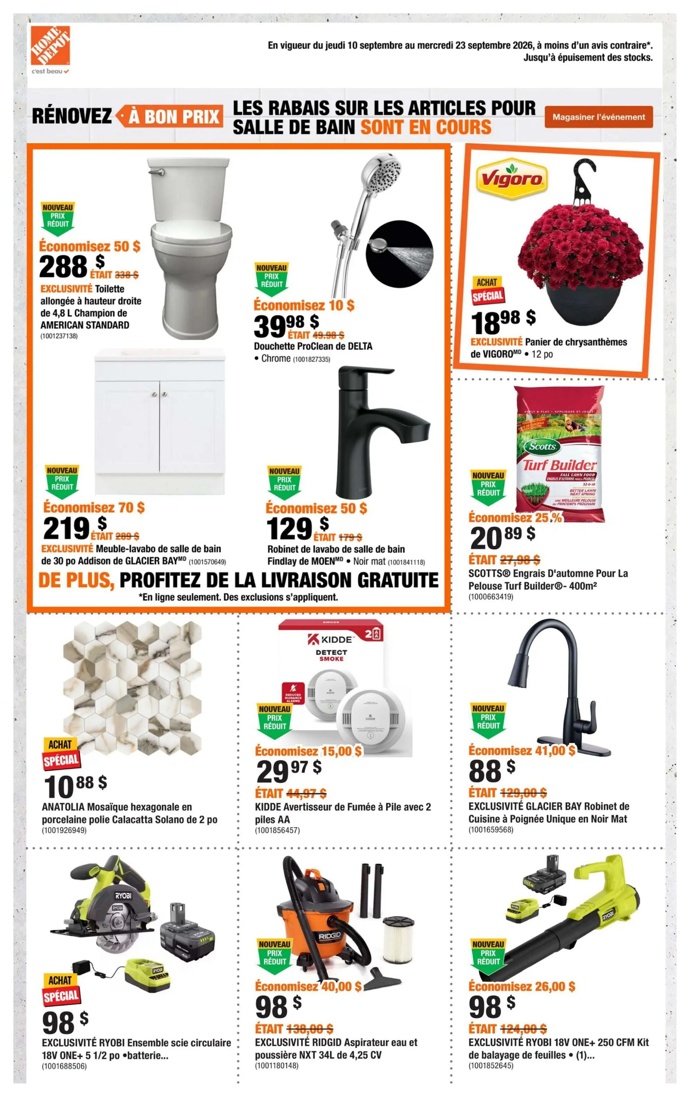 Home Depot (QC) Flyer September 10 to 23