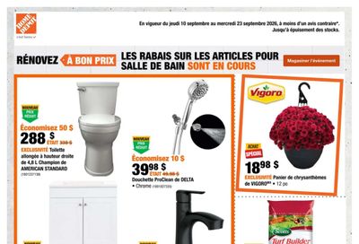 Home Depot (QC) Flyer September 10 to 23