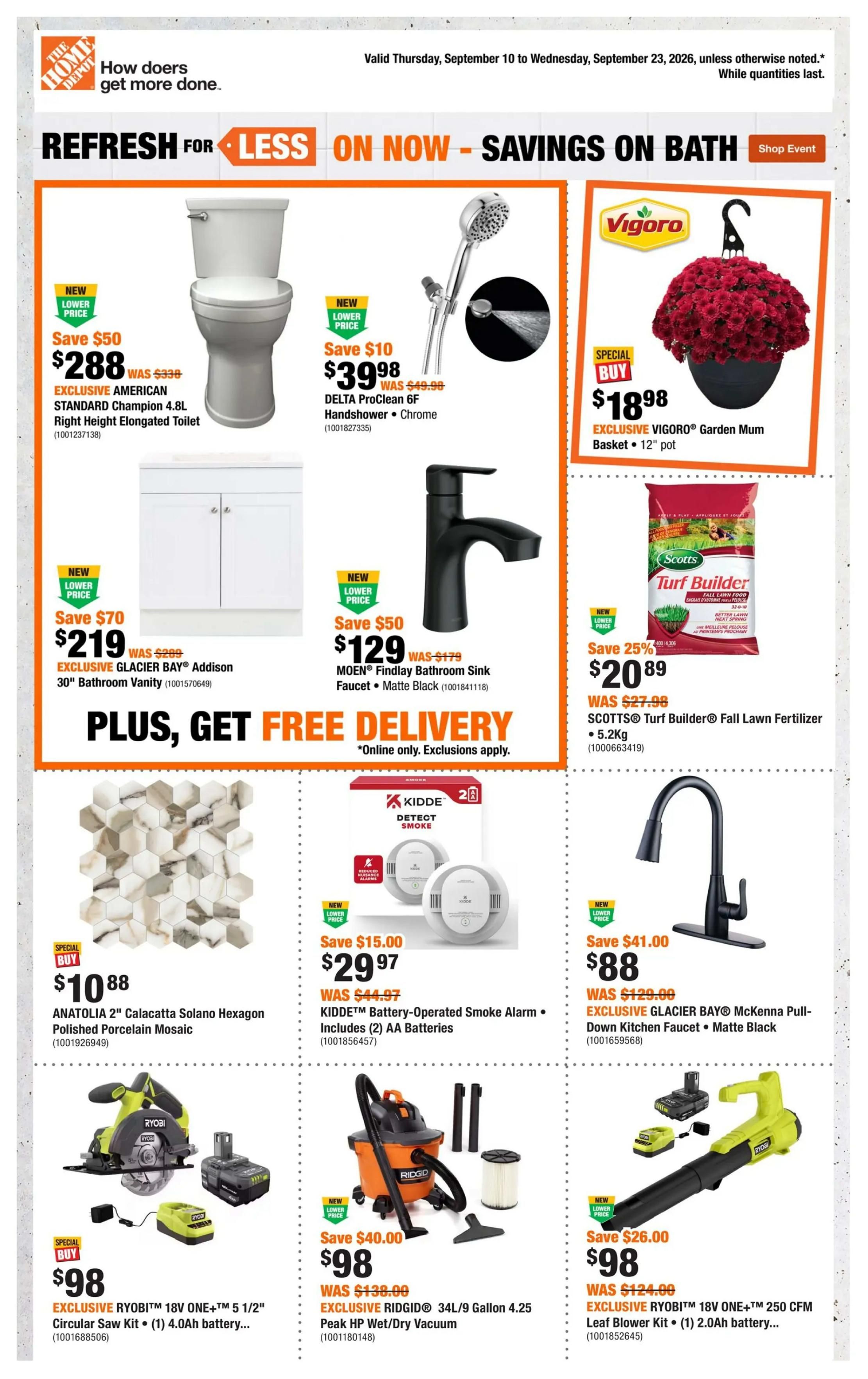 Home Depot (BC) Flyer September 10 to 23