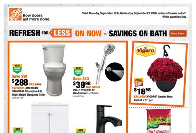 Home Depot (BC) Flyer September 10 to 23