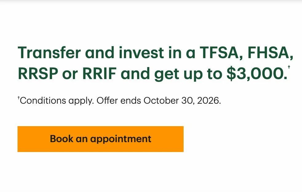 TD Bank: Transfer TFSA/RRSP $10-150K and get up to $3000 (2%) TD Bank: Transfer TFSA/RRSP $10-150K and get up to $3000 (2%)
