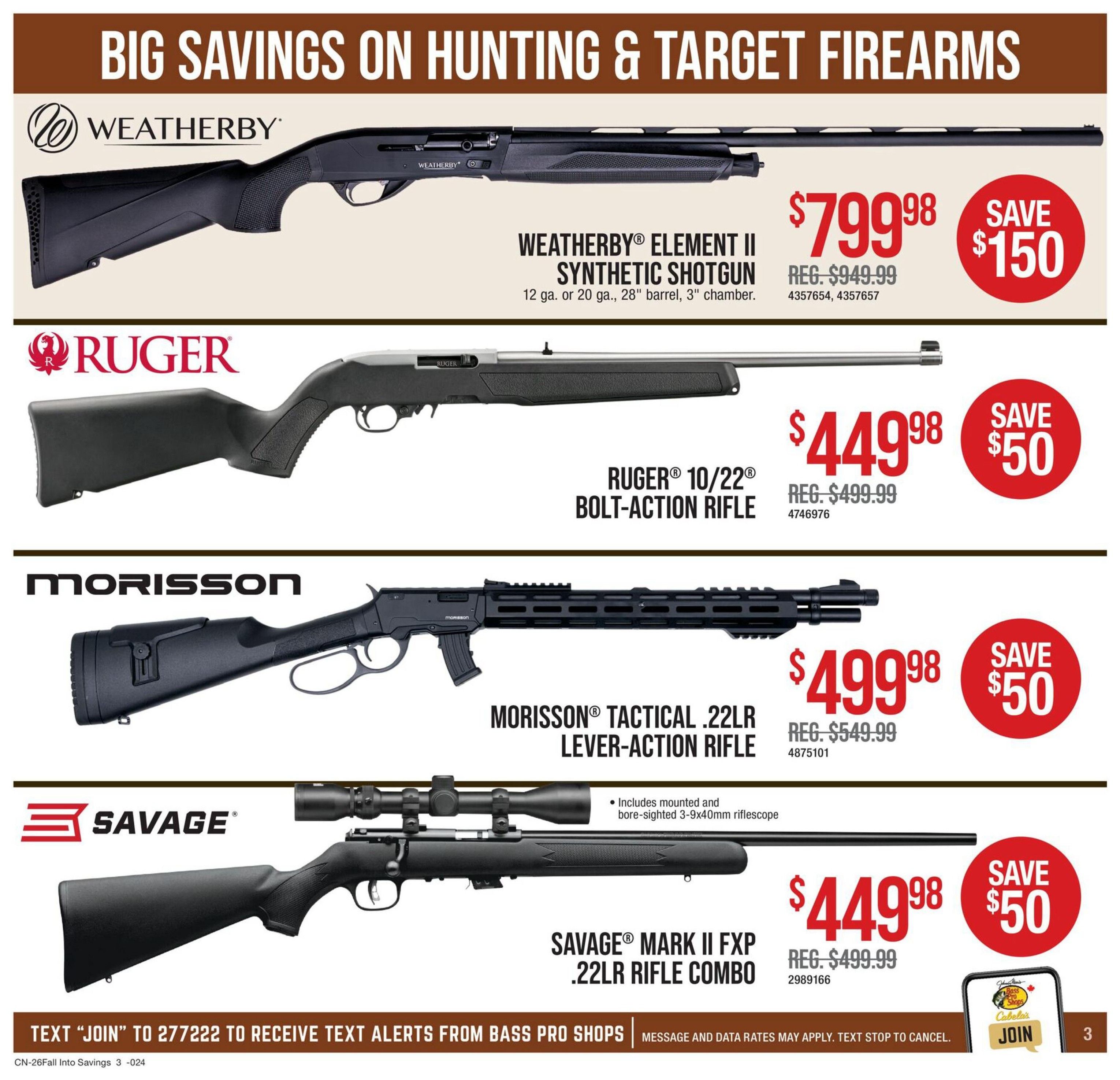 Cabela's Flyer September 10 to 23
