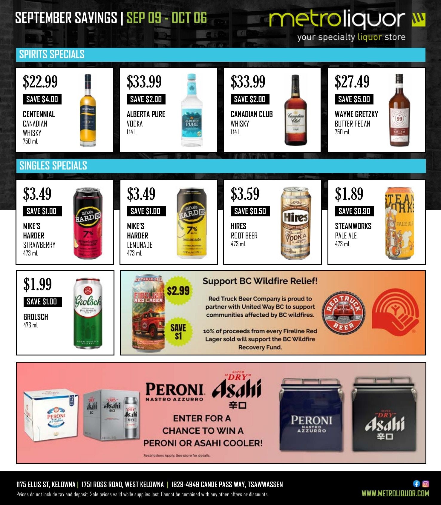 Metro Liquor Flyer September 9 - October 6, 2026