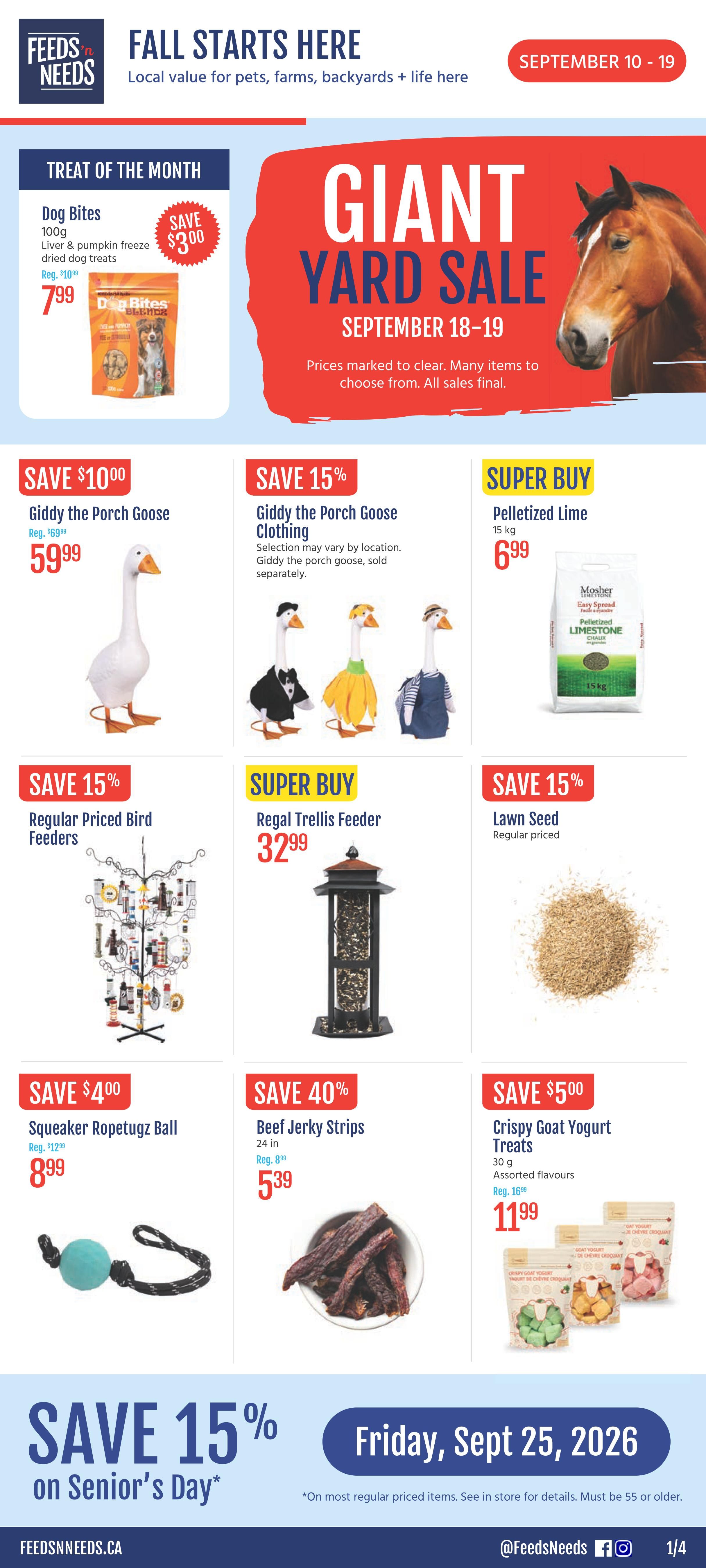 ShurGain Feeds'n Needs Flyer September 10 to 19