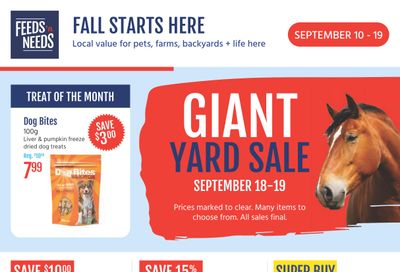 ShurGain Feeds'n Needs Flyer September 10 to 19
