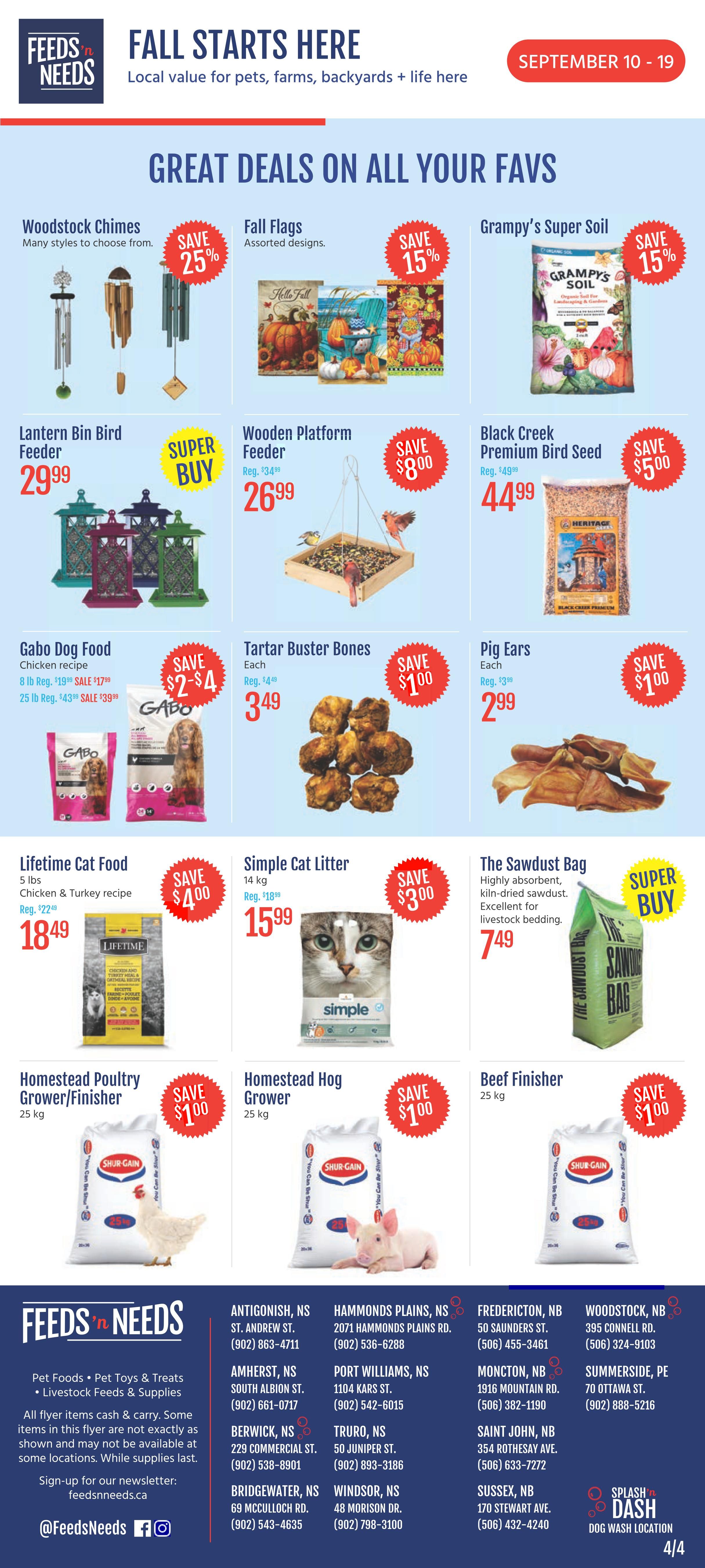 ShurGain Feeds'n Needs Flyer September 10 to 19
