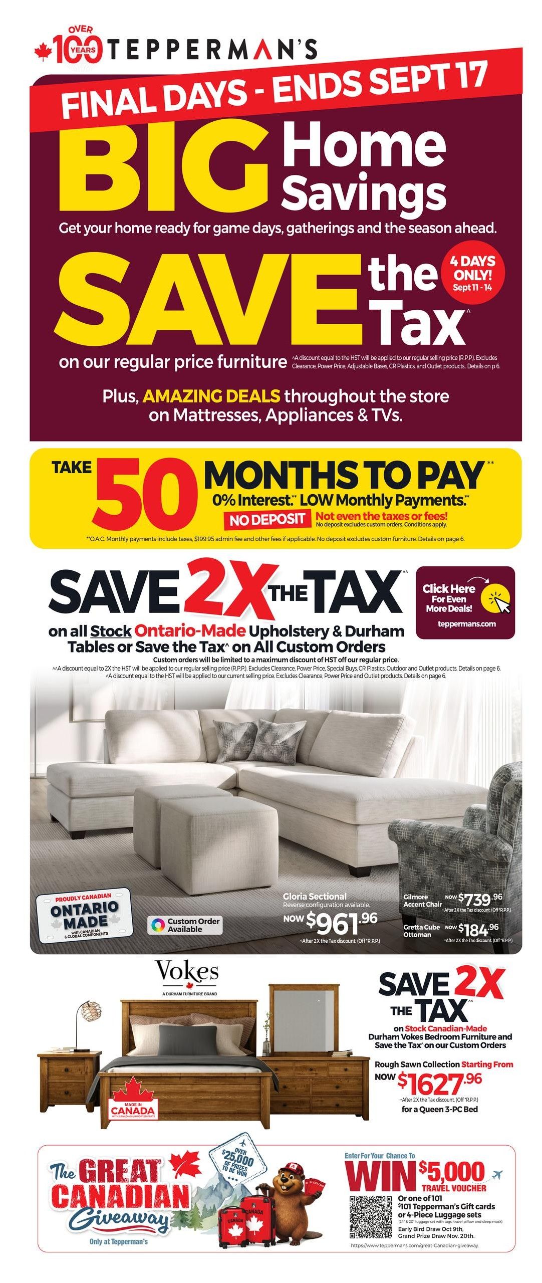 Tepperman's Flyer September 11 to 17