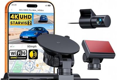 Amazon.ca: GKU D600 PRO MAX 4K Dual Dash Cam with Wifi - $99.99