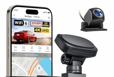 Amazon.ca: REDTIGER F7N 4K Dash Cam Front and Rear 1080P, WiFi - $128