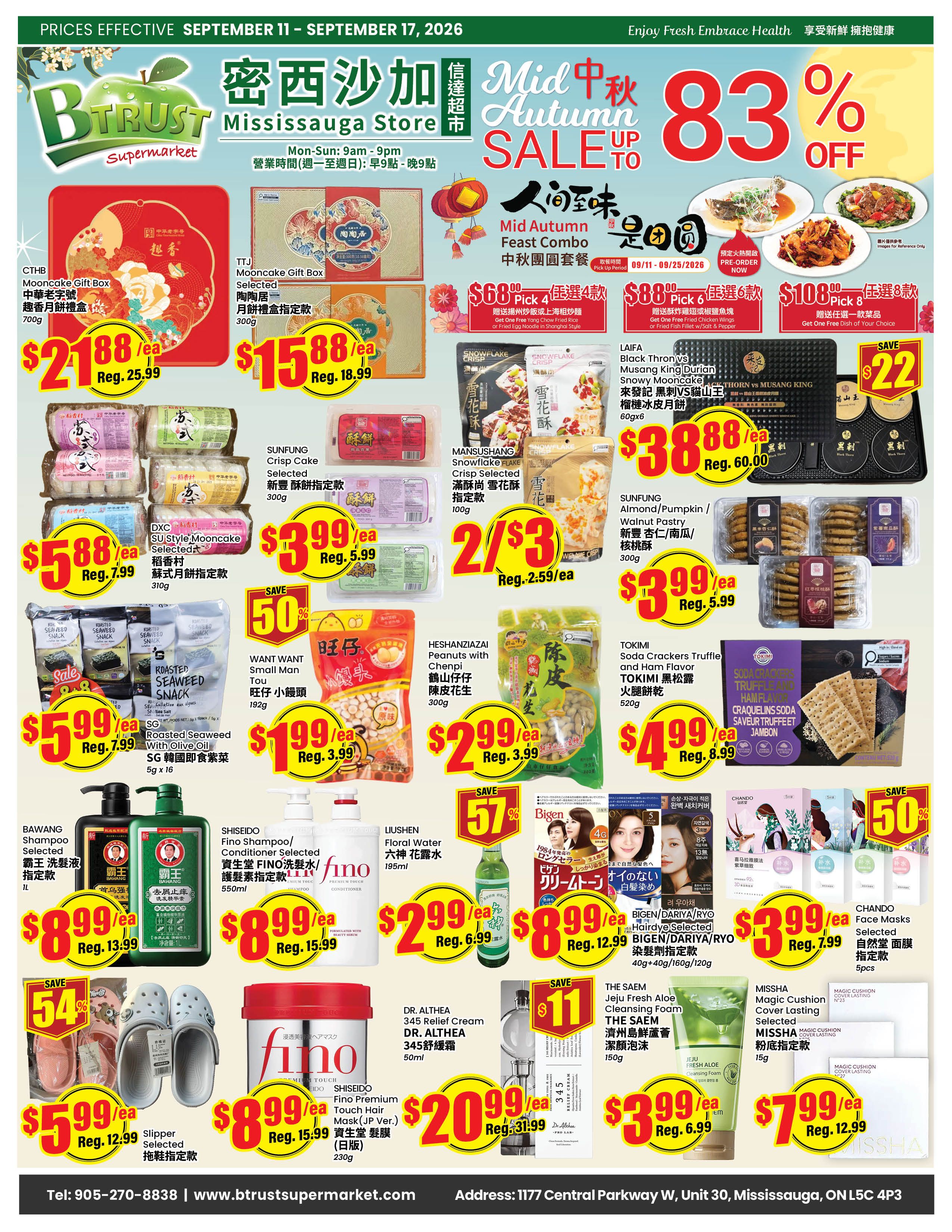 Btrust Supermarket (Mississauga) Flyer September 11 to 17