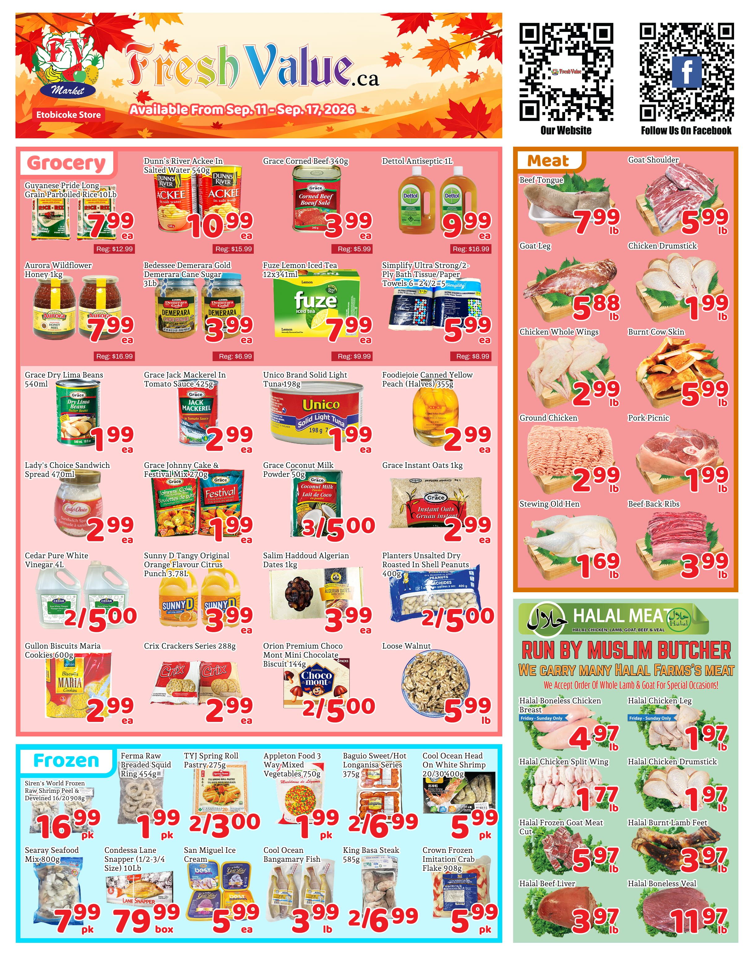 Fresh Value (Etobicoke) Flyer September 11 to 17
