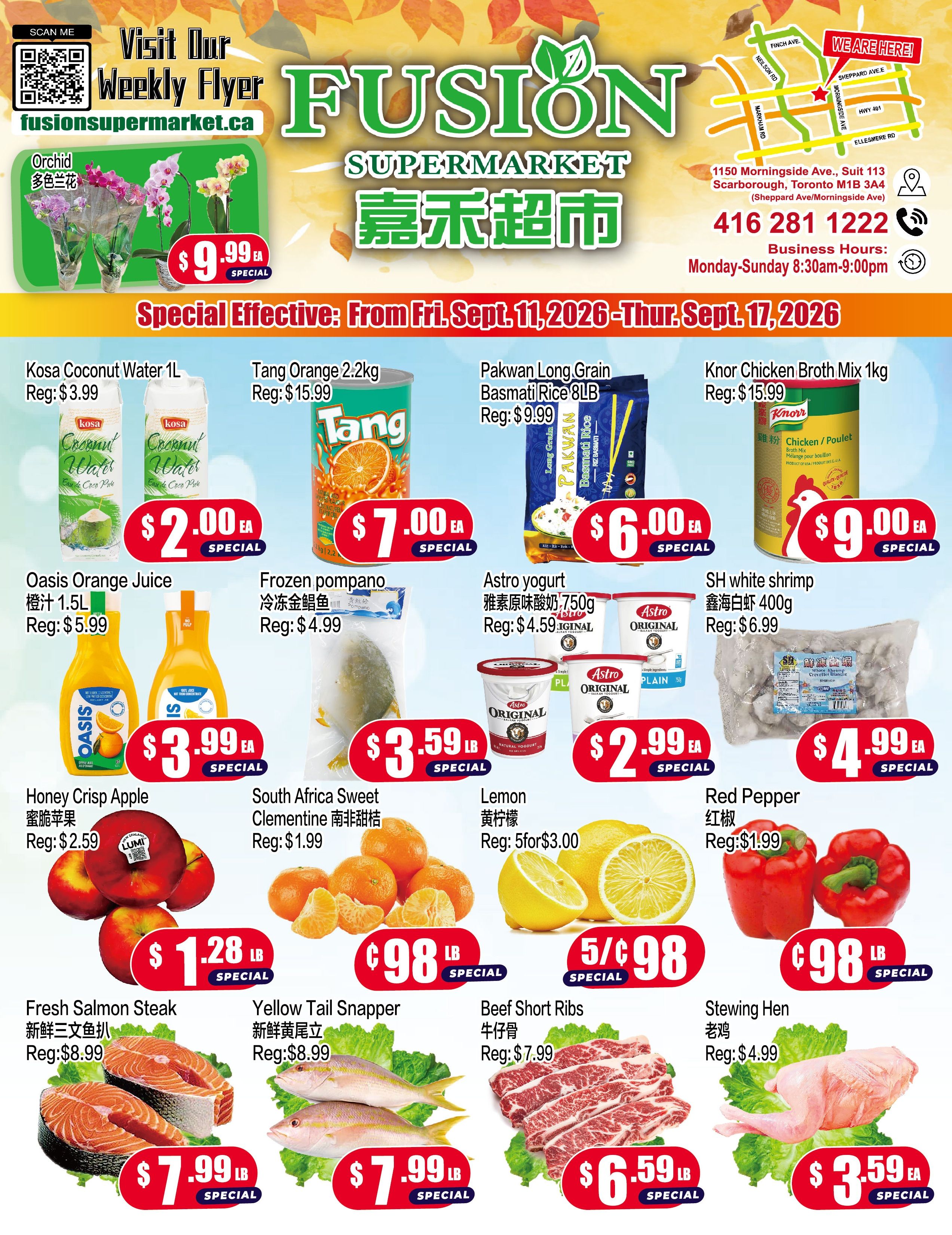 Fusion Supermarket (Scarborough) Flyer September 11 to 17
