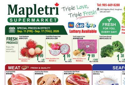 Mapletri Supermarket Flyer September 11 to 17