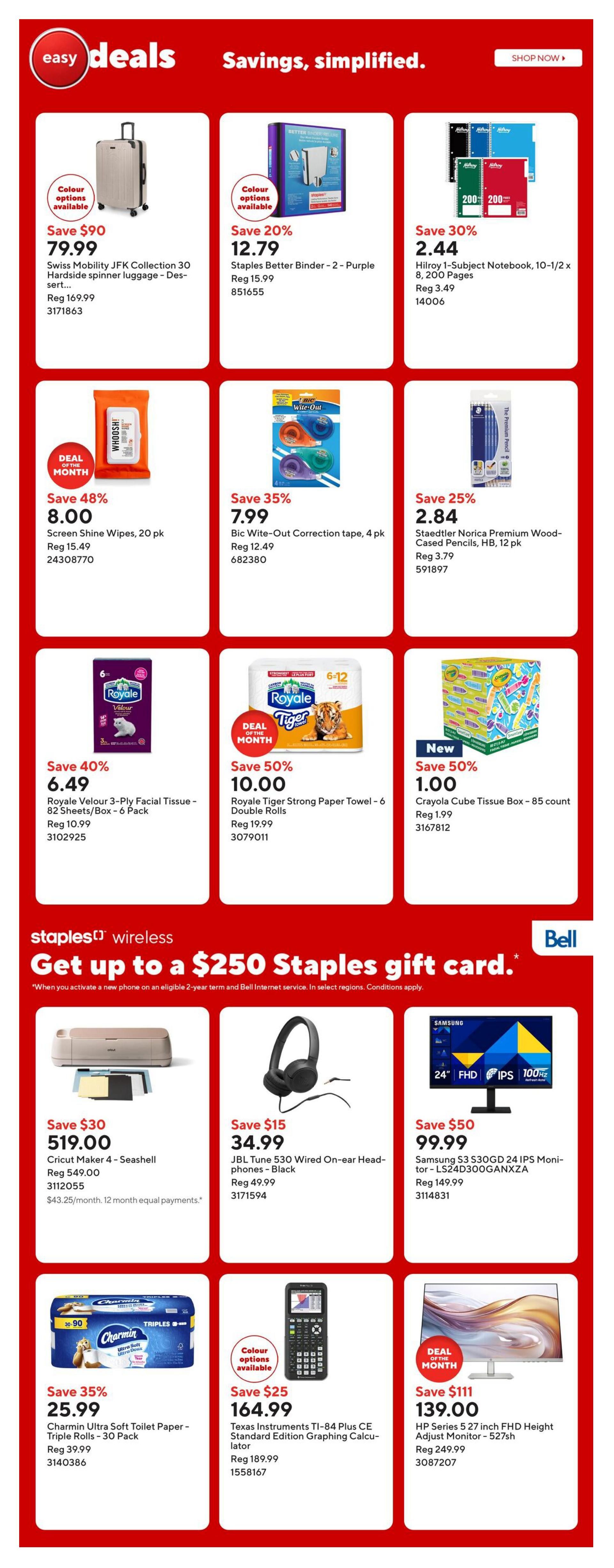 Staples Flyer September 11 to 17