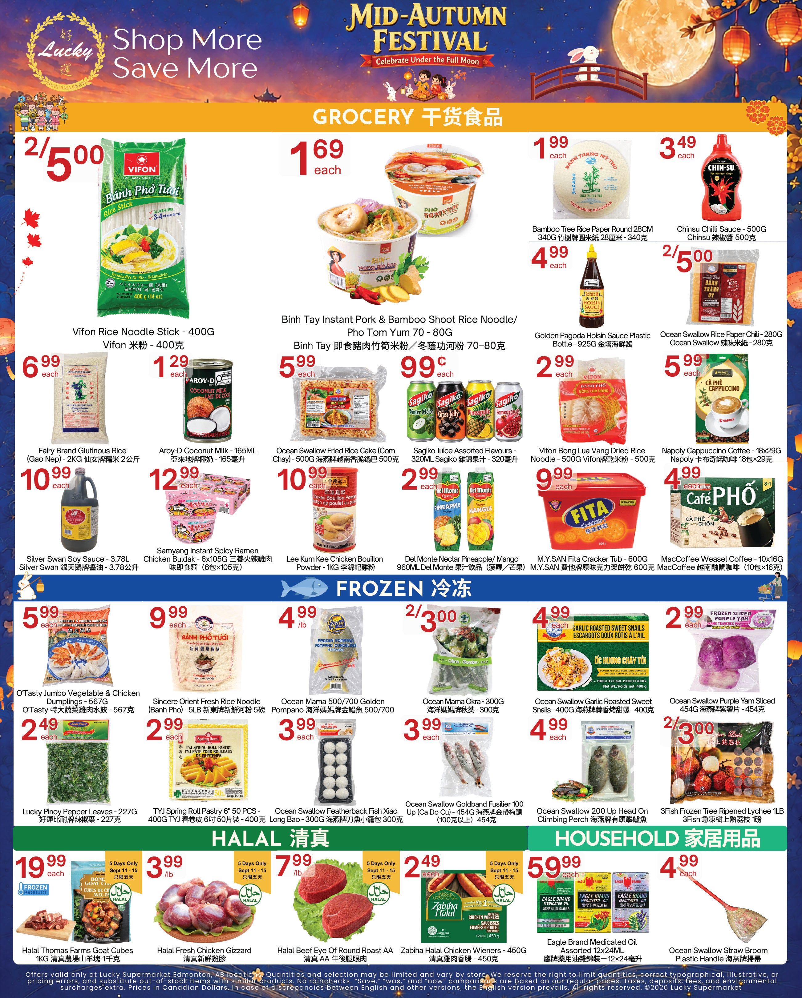Lucky Supermarket (Edmonton) Flyer September 11 to 17
