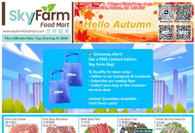 SkyFarm Food Mart Flyer September 11 to 17