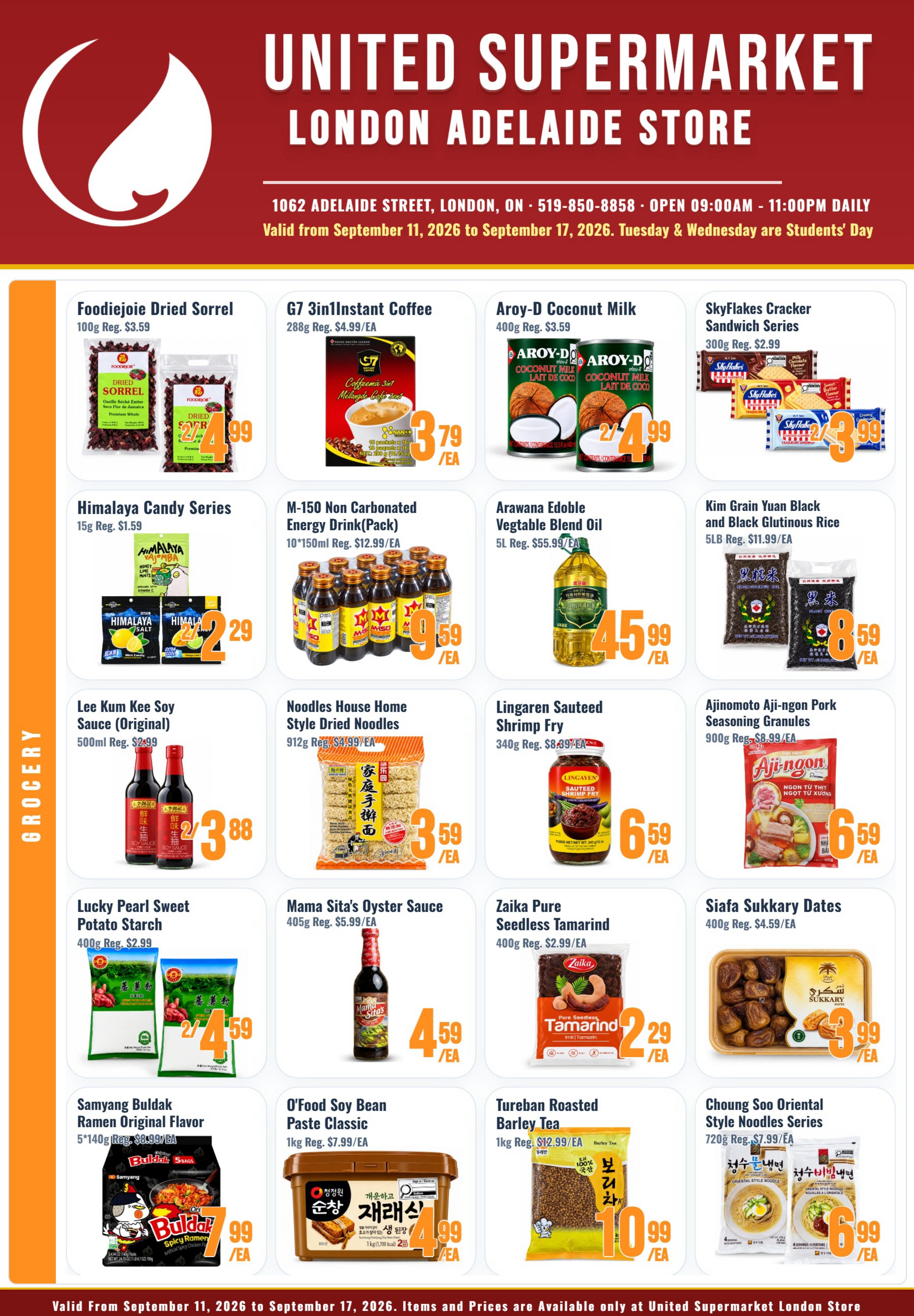 United Supermarket (London) Flyer September 11 to 17