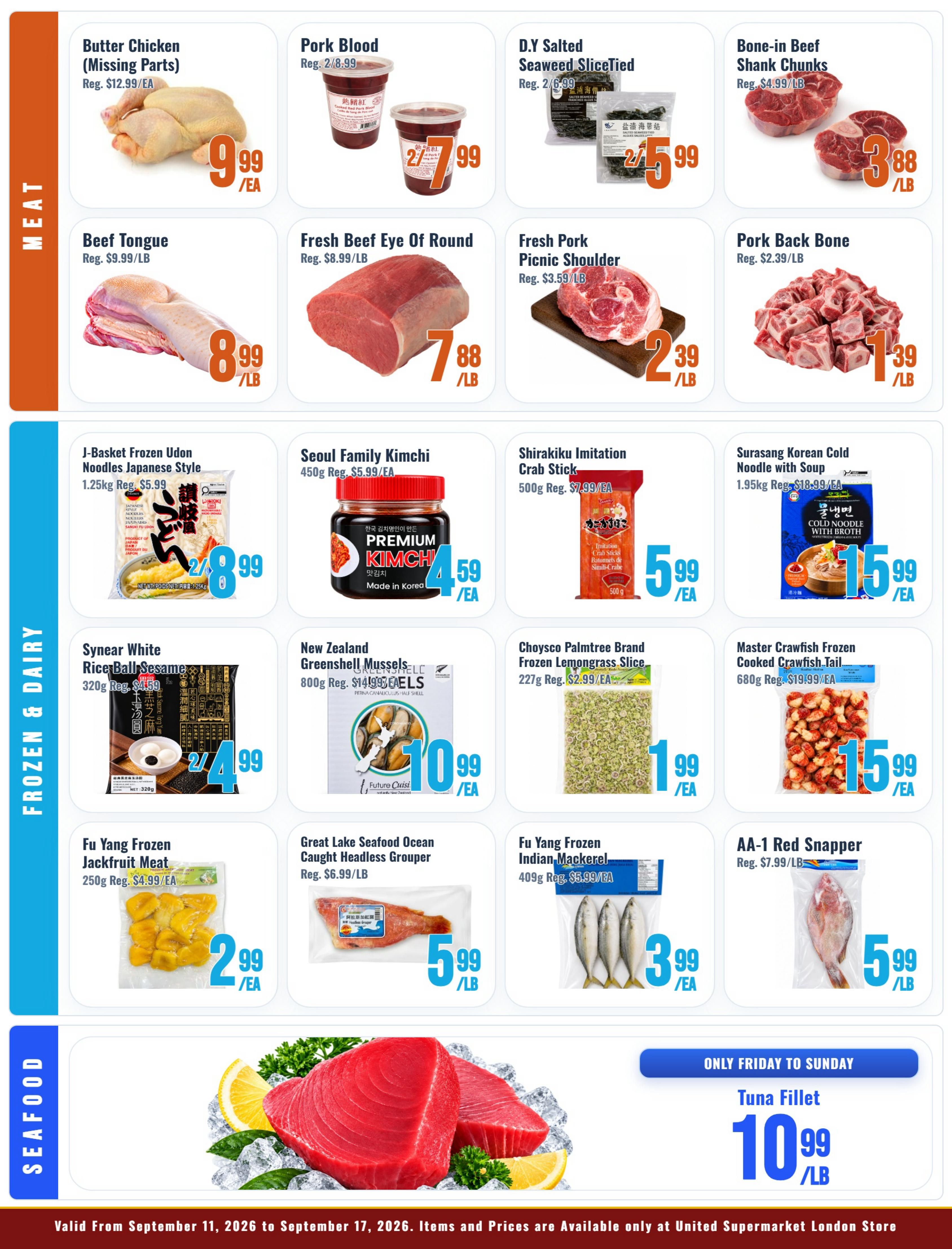 United Supermarket (London) Flyer September 11 to 17