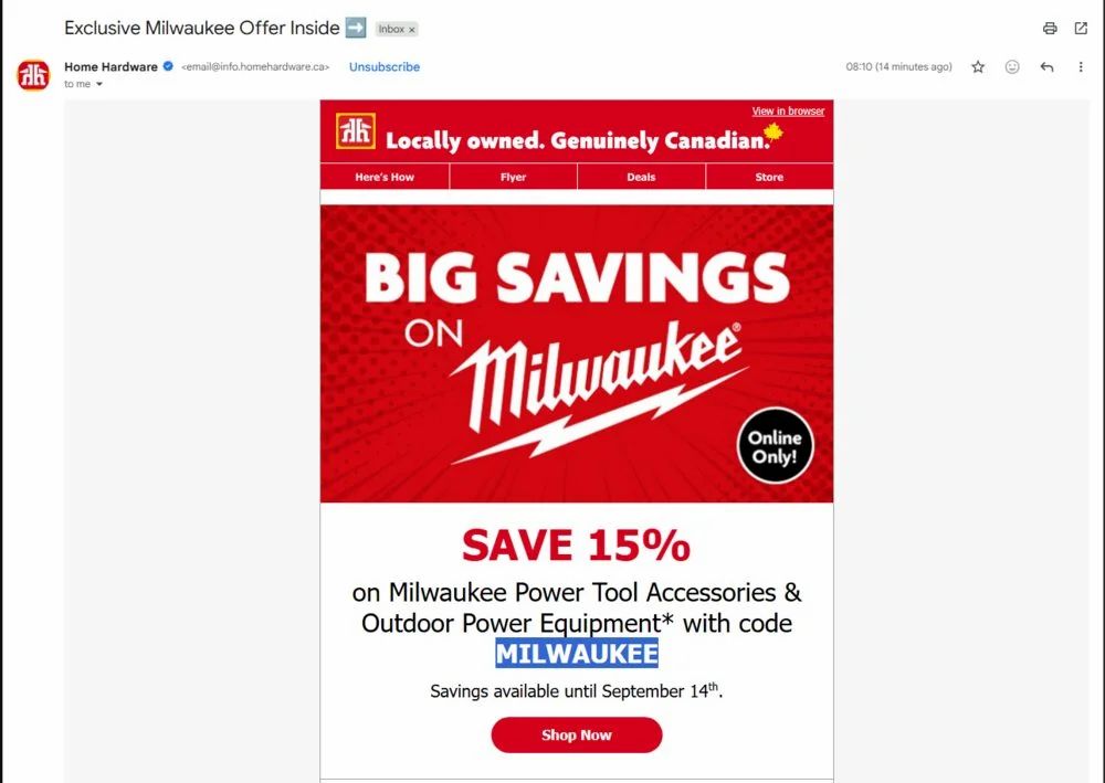Home Hardware: 15% off Milwaukee power tool accessories and OPE Home Hardware: 15% off Milwaukee power tool accessories and OPE