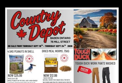 Country Depot Flyer September 10 - 24, 2026