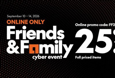 Sport Chek: SportChek Friends & Family Cyber Event - 3 days Online Only