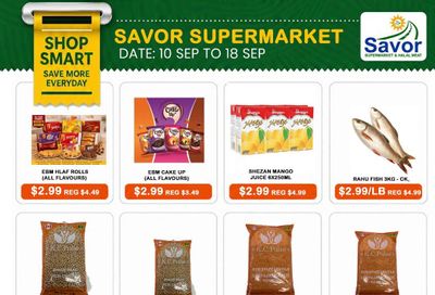 Savor Supermarket Flyer September 10 to 18