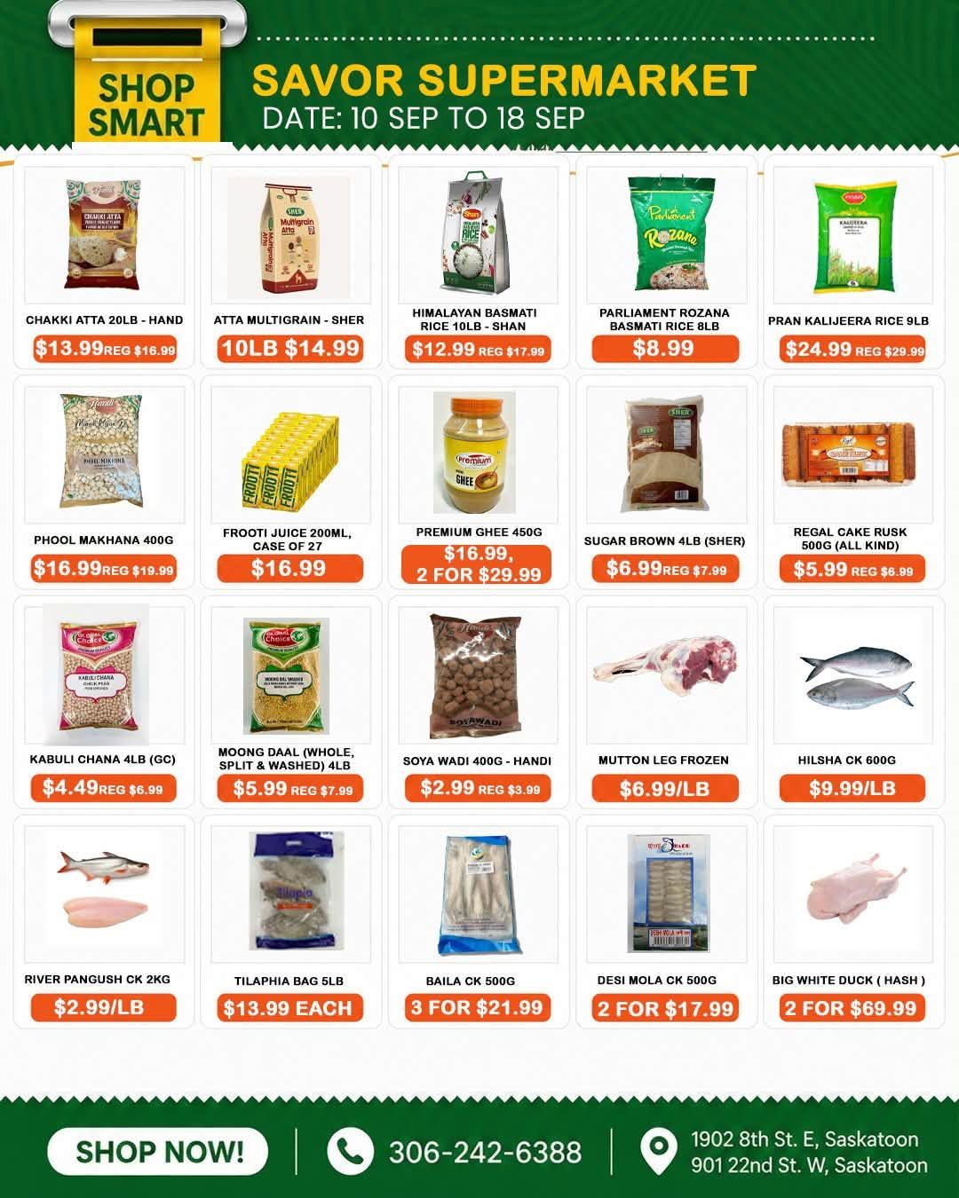 Savor Supermarket Flyer September 10 to 18