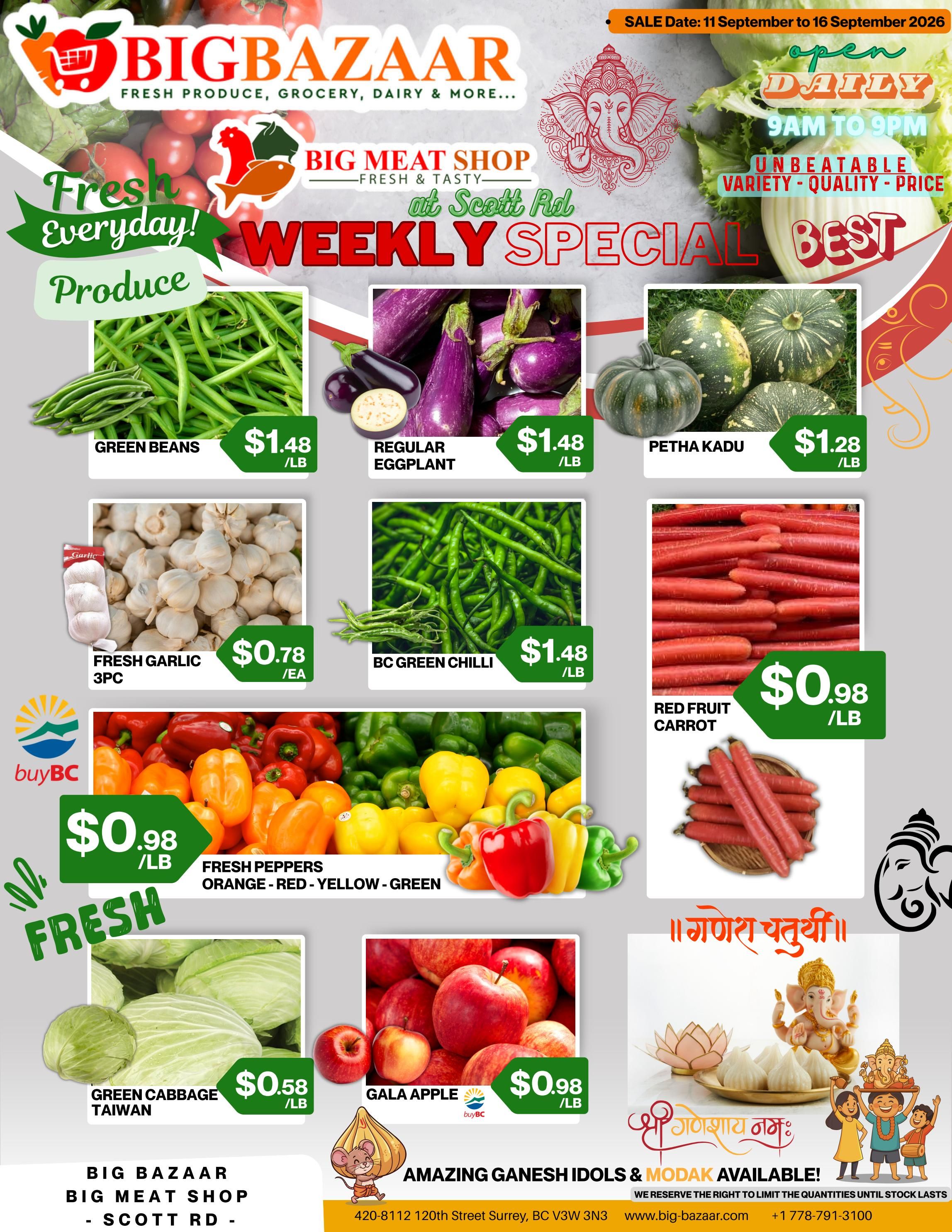 Big Bazaar Canada Flyer September 11 to 17
