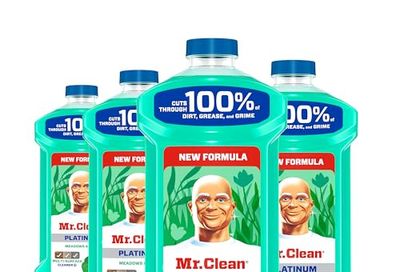 Mr Clean All Purpose Cleaner, Floor Cleaner for Mopping Home, Bathroom, & Kitchen, Cleaning Liquid for Mop & Bucket, Cleaning Supplies, Multi-Surface Dilutable, Meadows & Rain, 4.84L (pack of 4)