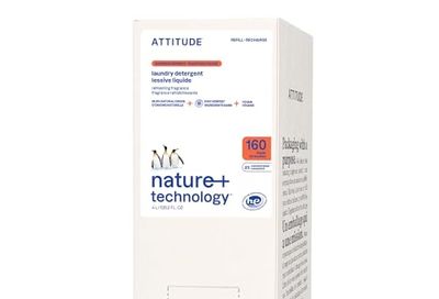 ATTITUDE Liquid Laundry Detergent Refill, EWG Verified, HE Compatible, Plant-Based & Vegan, Natural Laundry Soap, Made in Canada, Summer Berries Scent, 160 Loads, 4 Liters