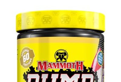 MAMMOTH PUMP – Pre Workout Powder, Superior Muscle Pumps, Increase Strength & Endurance, Explosive Power & Energy Supplement, Heightened Focus, Quick Recovery, Reduced Soreness (60 Serves, Rocket Pump)