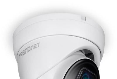 TRENDnet Indoor Outdoor 5MP H.265 PoE IR Fixed Turret Network Camera, IP66 Rated Housing, IR Night Vision up to 30m (98 ft.), Security Surveillance Camera, microSD Card Slot, White, TV-IP1515PI