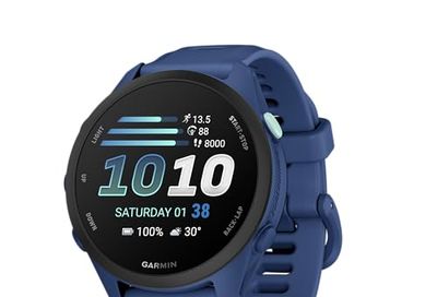 Garmin Forerunner® 70, Easy-to-Use GPS Running Smartwatch, Advanced Training Metrics and Recovery Insights, Up to 13 Days of Battery Life, Tidal Blue