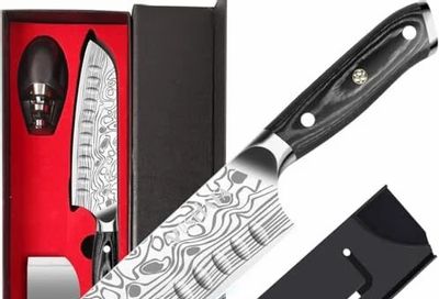 Amazon.ca: MOSFiATA 7" Santoku Kitchen Knife – $25.51