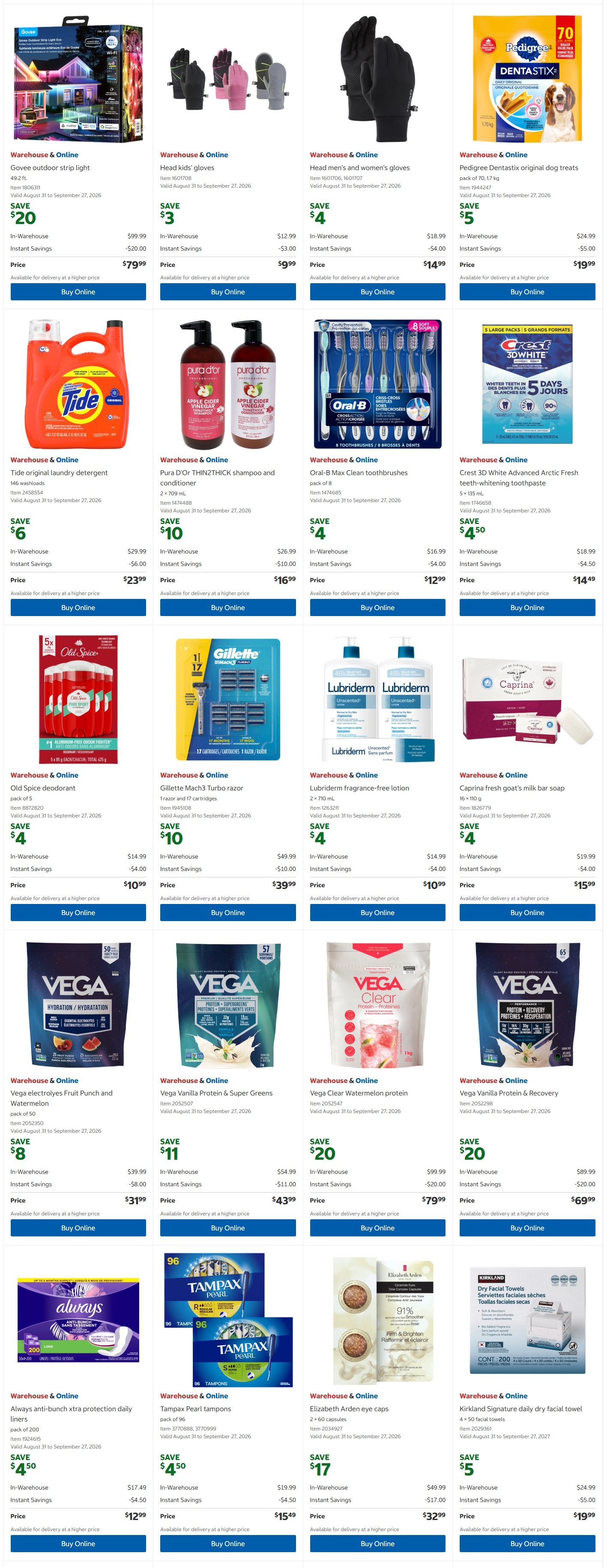 Costco (West, ON, Atlantic Canada) Warehouse Offers September 14 to 27