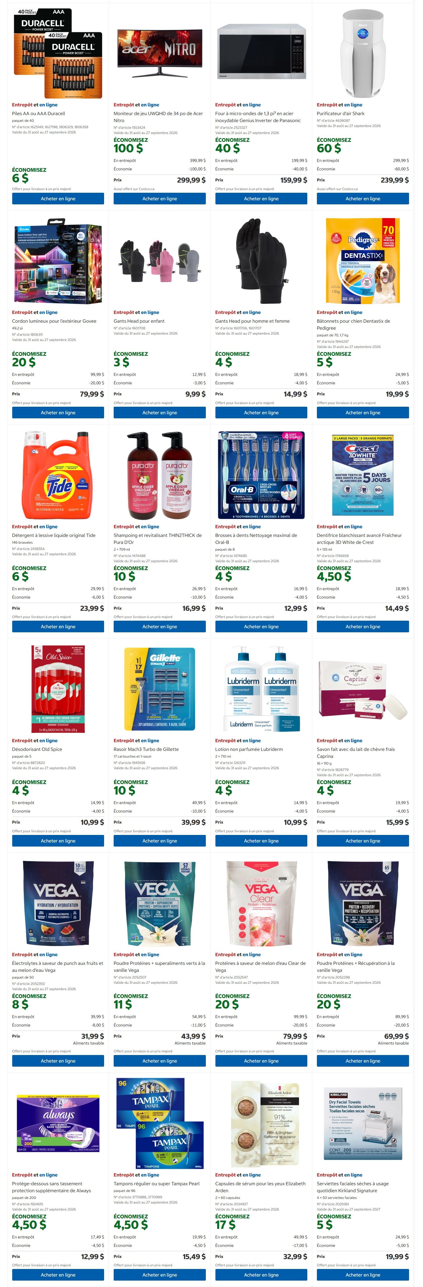Costco (QC) Warehouse Offers September 14 to 27