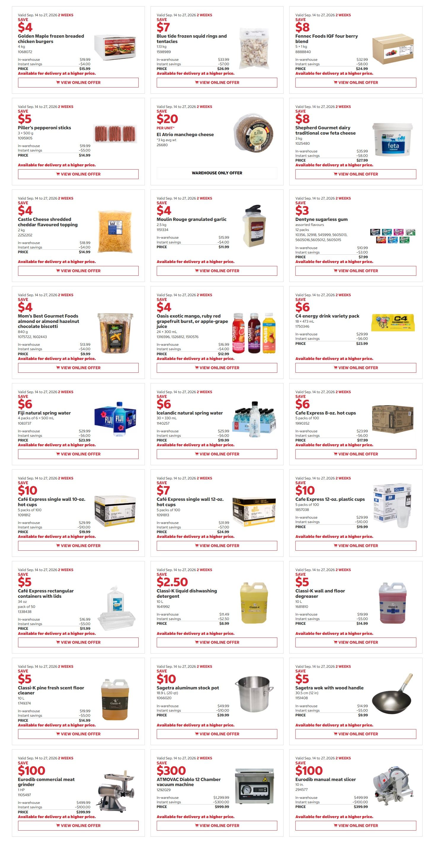 Costco Business Centre Instant Savings Flyer September 14 to 27