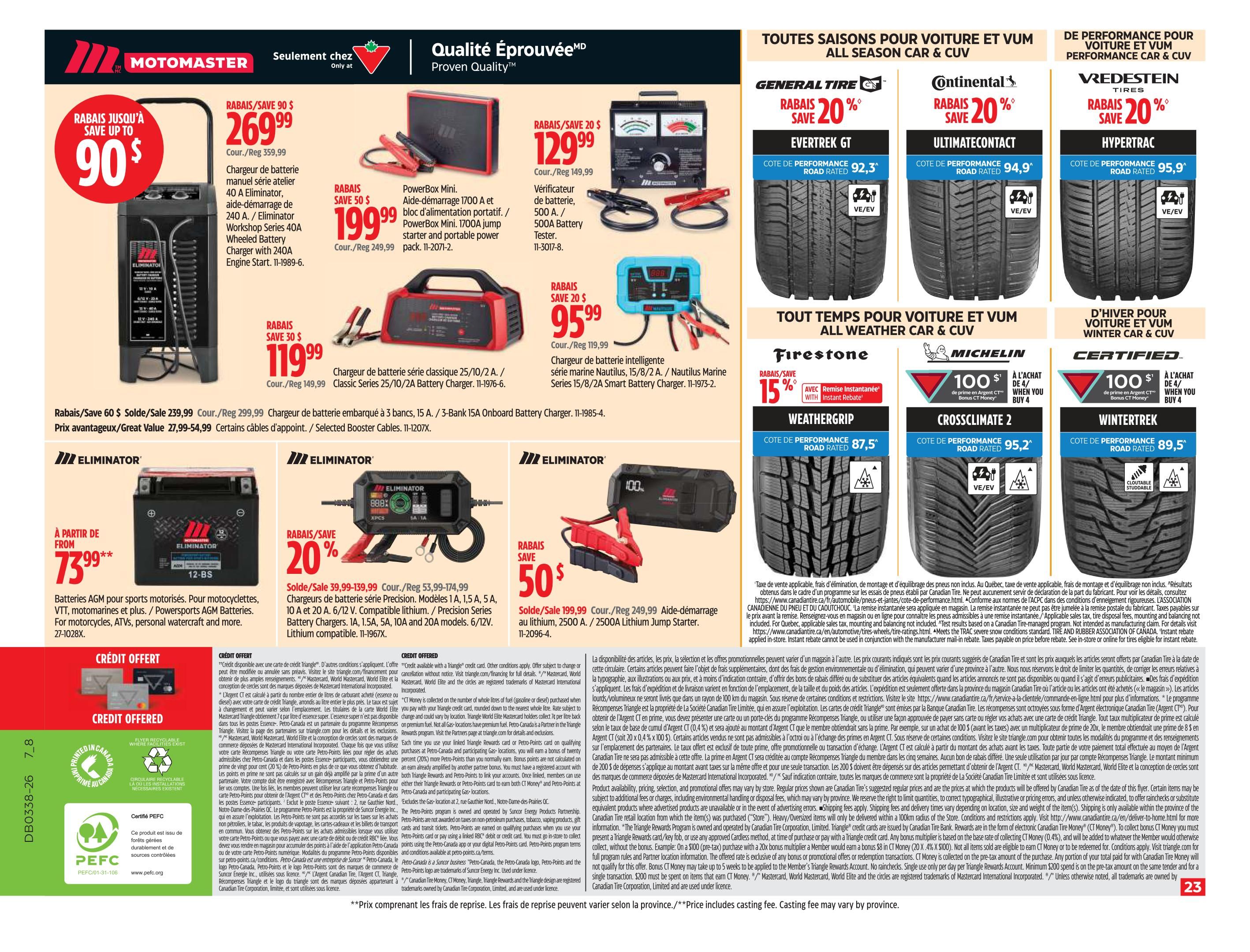 Canadian Tire (QC) Flyer September 17 to 24