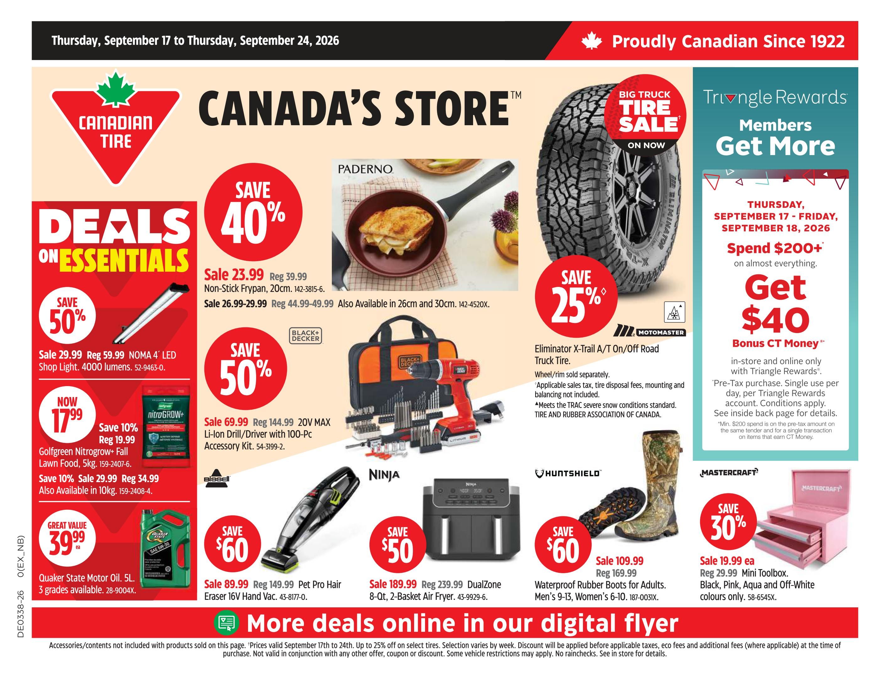 Canadian Tire (Atlantic) Flyer September 17 to 24